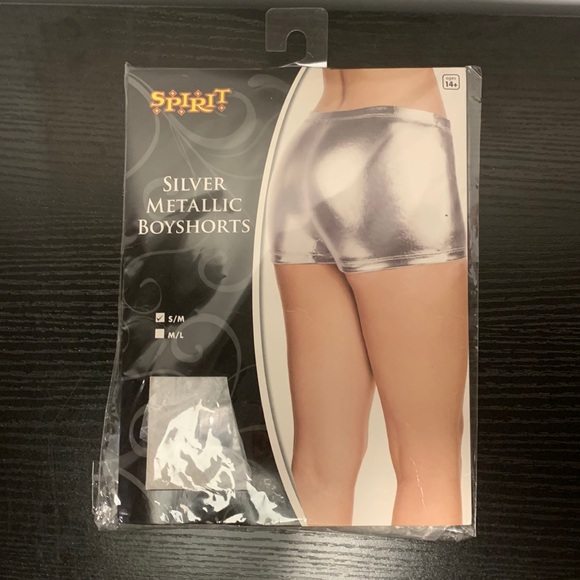 Silver Metallic BoyShorts - Picture 1 of 2